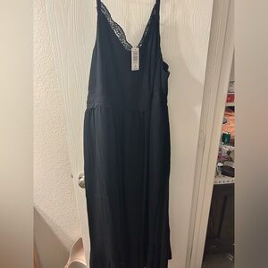 Black Torrid Maxi Dress size 3 (22-24W) with see through lace waistband